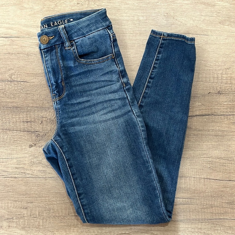 Curvy High Rise American Eagle Jeggings Size 00 Short